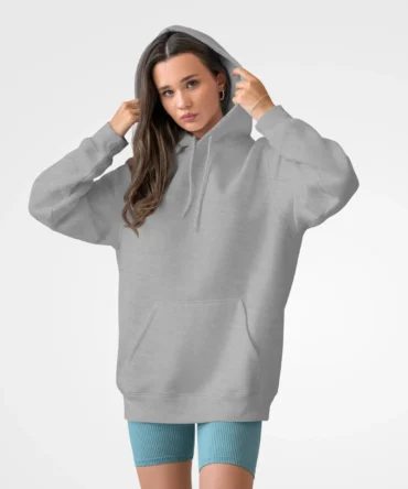 Changeover Unisex Gray Solid Hoodie