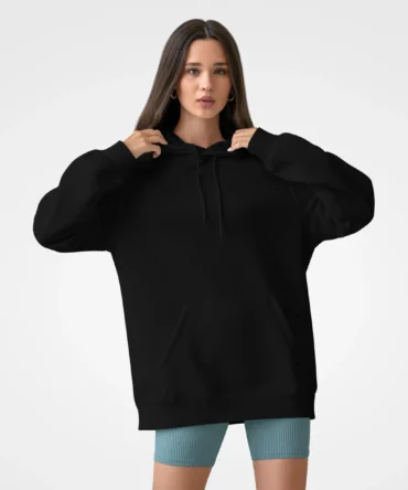 Changeover Unisex Black Solid Hoodie