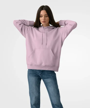 Changeover Unisex Pink Solid Hoodie