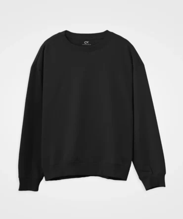 Changeover Unisex Solid Sweatshirt Black