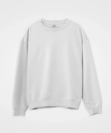 Changeover Unisex Solid Sweatshirt White