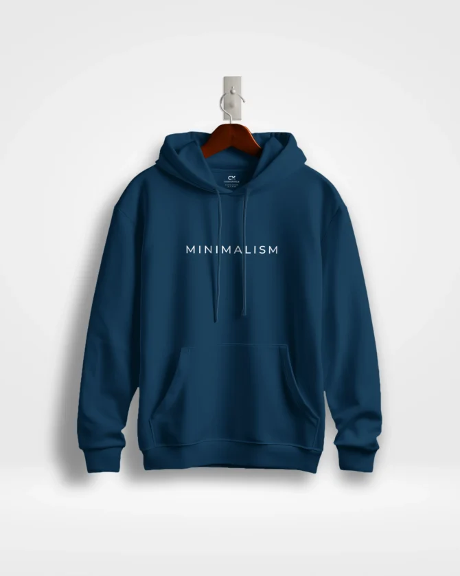 Changeover - Minimalism Navy Blue Hoodie