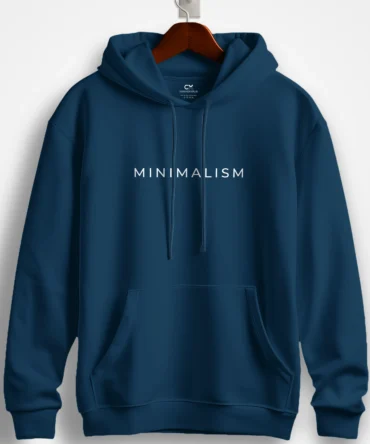 Changeover - Minimalism Navy Blue Hoodie