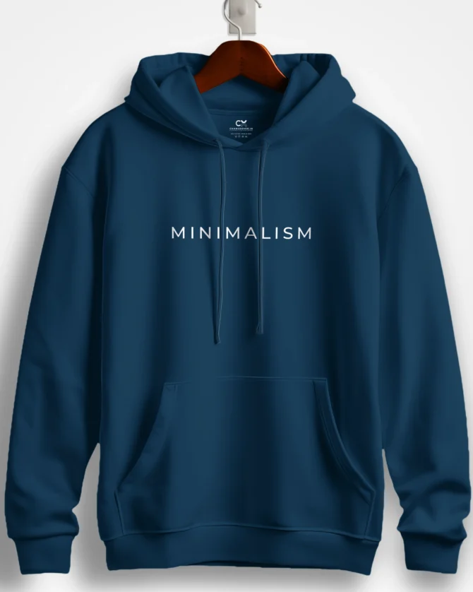 Changeover - Minimalism Navy Blue Hoodie