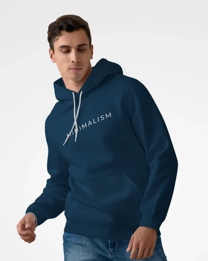 Changeover - Minimalism Navy Blue Hoodie